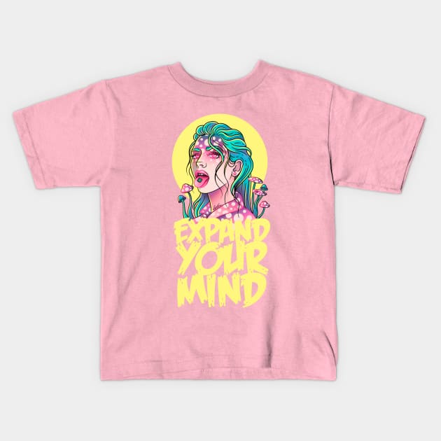 Expand your mind Kids T-Shirt by valexn-store